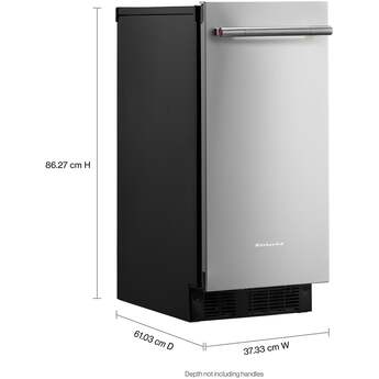 KitchenAid 15 Inch Automatic Clear Ice Maker With 25 Lb Capacity and Built-In Drain Pump: Stainless Steel — thumbnail 15